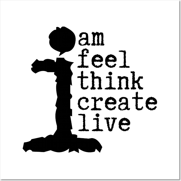 Human Am I Life Instructions Wall Art by JSJ Art